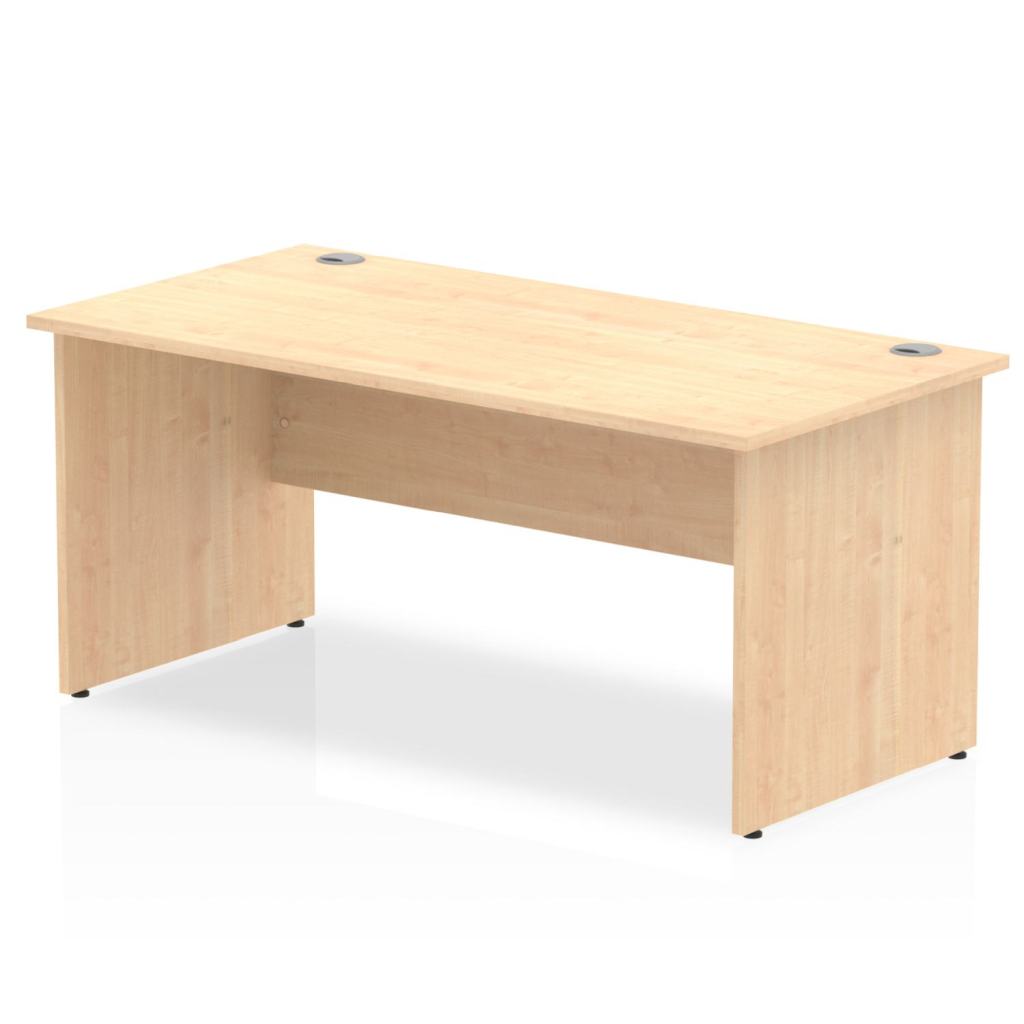 Impulse Straight Desk Maple Top Panel End Leg