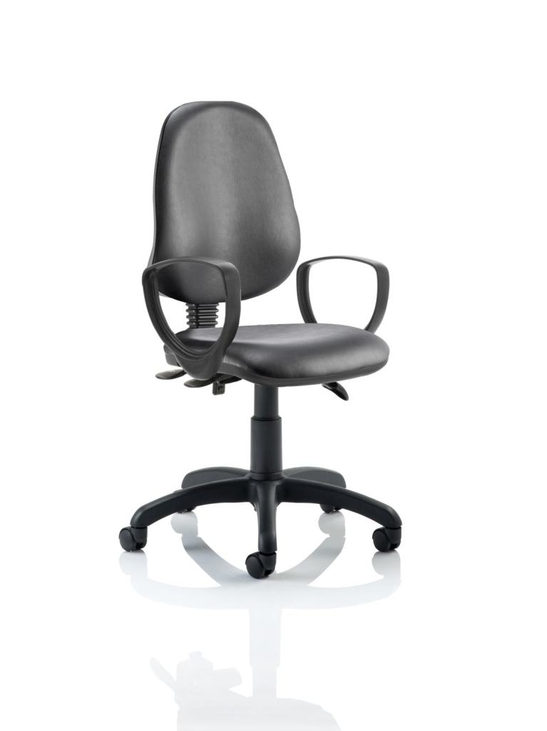 Eclipse Plus III Lever Task Operator Leather Chair With/Without Arms