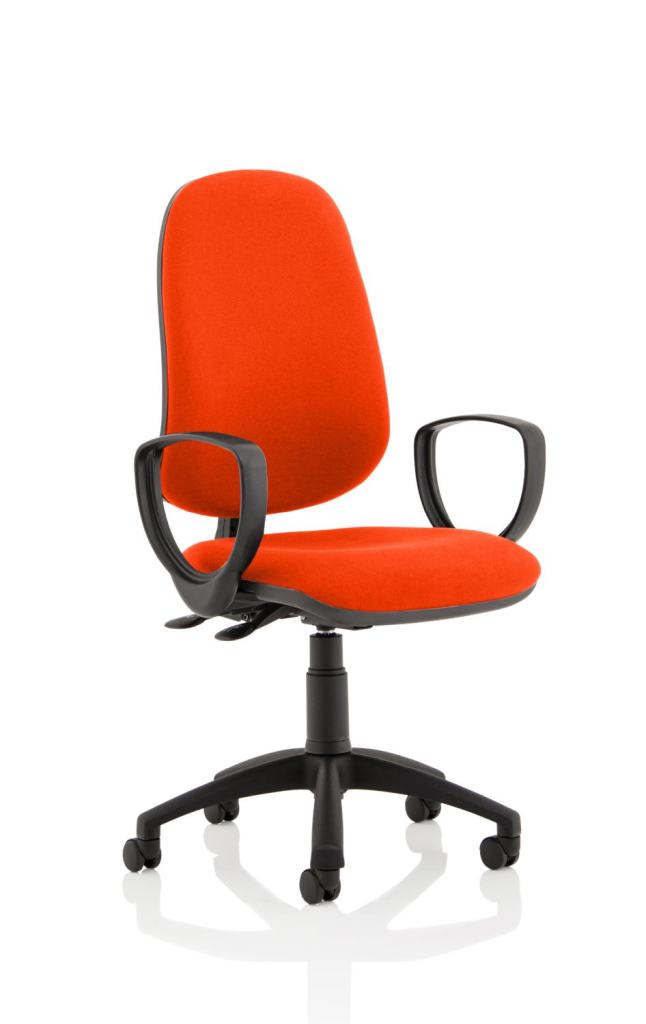 Eclipse Plus II Lever Task Fabric Operator Chair With/Without Arms