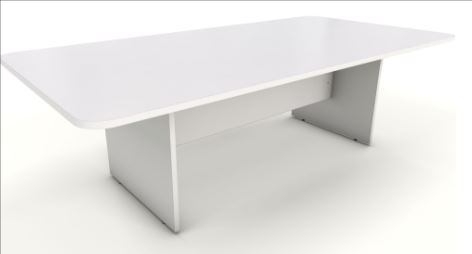 White Bench Meeting Table