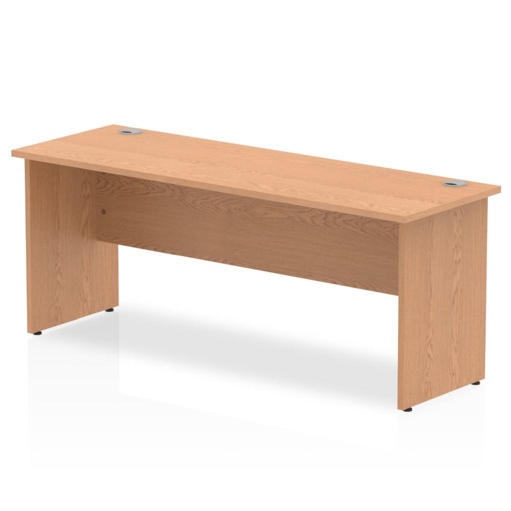 Impulse Straight Desk Oak Top Panel End Leg