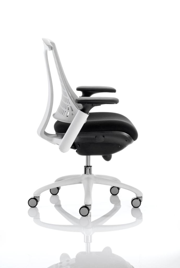 Flex Task Operator Chair with Black Fabric Seat with Arms With/Without Headrest