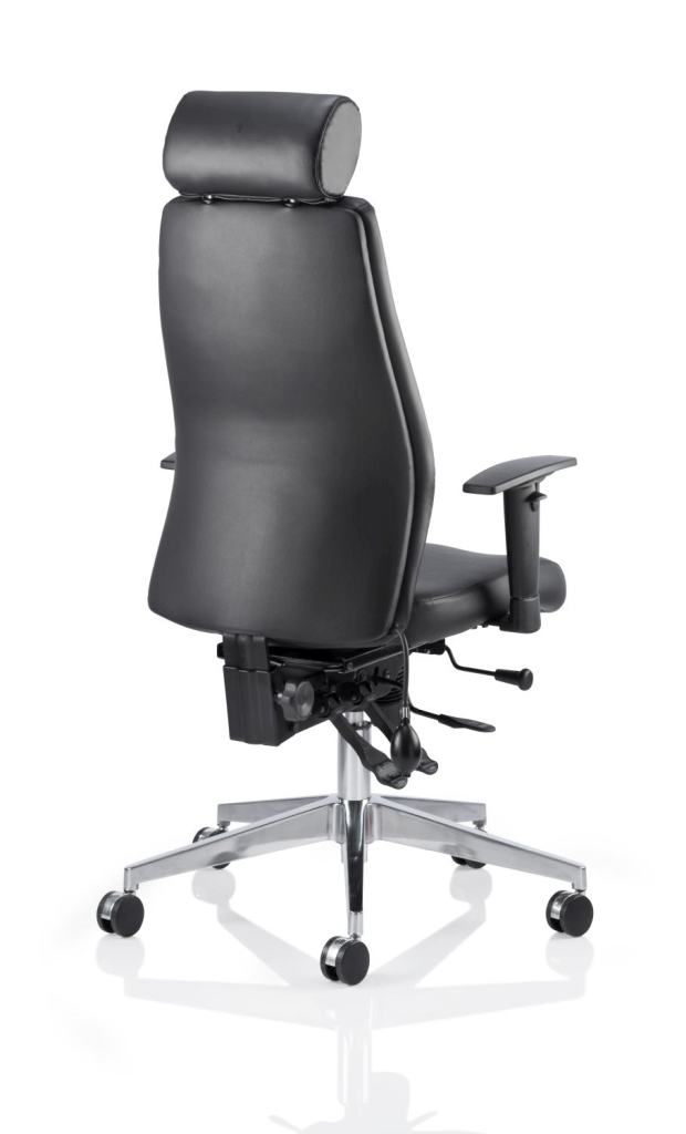 Onyx Ergo Posture Leather Chair With Arms With/Without Headrest 